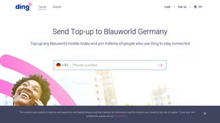 Blauworld Top-up Online. Send Recharge to Blauworld | Ding