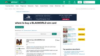 where to buy a BLAUWORLD sim card - Berlin Forum - TripAdvisor
