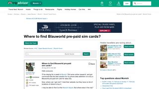 Where to find Blauworld pre-paid sim cards? - Munich Forum ...