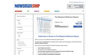 shop.newsmax.com: The Blaylock Wellness Report