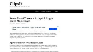 Www.BlazeCC.com – Accept & Login Blaze MasterCard - Clipsit