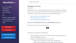 Managing an Account – BlazeMeter