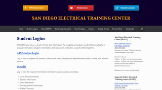 Student Logins – SAN DIEGO ELECTRICAL TRAINING CENTER