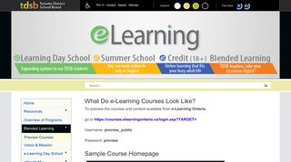eLearning > Blended Learning > Preview Courses - TDSB School ...