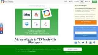 Adding widgets to TES Teach with Blendspace - BookWidgets