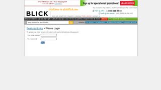 Login - Manage Your Site Links - BLICK art materials