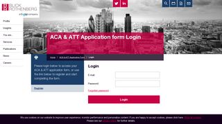 ACA & ATT Application form Login - London Accountants - Blick ...