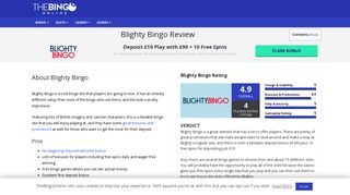 Blighty Bingo - £90 Bonus + 10 Free Spins (No Wagering & Promo ...