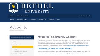 Accounts | Bethel University