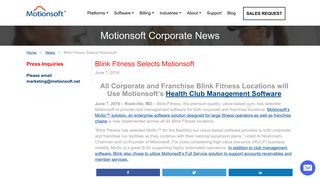 Blink Member Services Now Uses Motionsoft Software