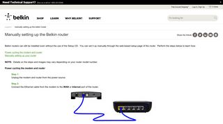Belkin Official Support - Manually setting up the Belkin router