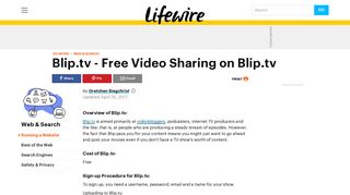 Free Video Sharing on Blip.tv - Lifewire