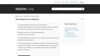 What happened to my Blipfolio? – Blipfoto help centre