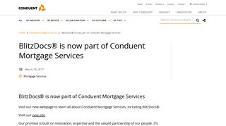 BlitzDocs® is now part of Conduent Mortgage Services