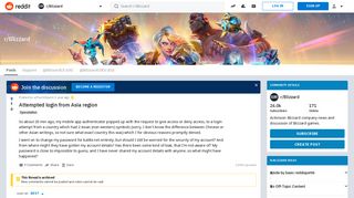 Attempted login from Asia region : Blizzard - Reddit