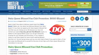 Dairy Queen Blizzard Fan Club Promotion: BOGO Blizzard