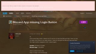 Blizzard App missing Login Button - Hearthstone Forums