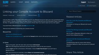 Linking your Console Account to Blizzard - Blizzard Support