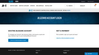 Customer Login | Blizzard Gear Store