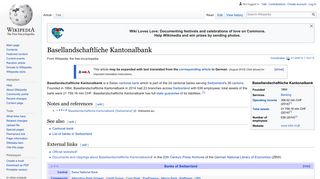 Basellandschaftliche Kantonalbank - Wikipedia