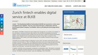 Zurich fintech enables digital service at BLKB | Greater Zurich Area