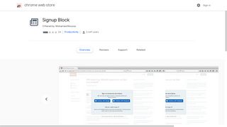 Signup Block - Google Chrome