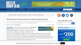 Blockbuster Total Access Free 6 Month Membership - Hustler Money ...