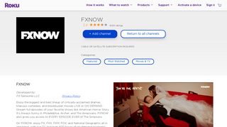 FXNOW | Roku Channel Store | Roku