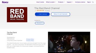 The Red Band Channel | Roku Channel Store | Roku