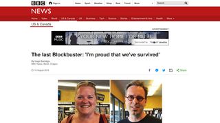 The last Blockbuster: 'I'm proud that we've survived' - BBC News