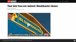 Your late fees are waived: Blockbuster closes - CNN - CNN.com