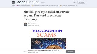 Should I give my Blockchain Private key and Password to someone for ...