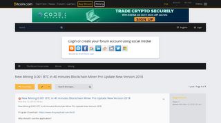 New Mining 0.001 BTC in 40 minutes Blockchain Miner Pro Update New ...
