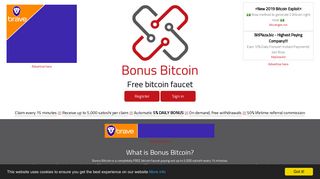 Bonus Bitcoin - free bitcoin faucet