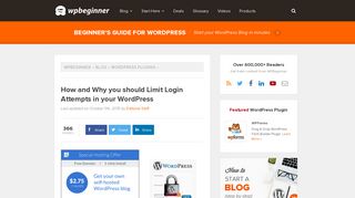 How and Why you should Limit Login Attempts in your WordPress