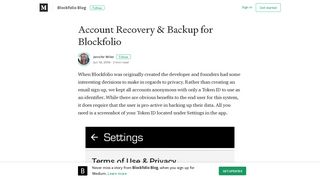 Account Recovery & Backup for Blockfolio – Blockfolio Blog