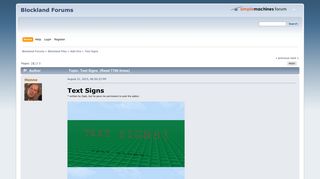 Text Signs - Blockland Forums