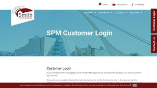 Customer Login | Smith Property Management | Dublin | Ireland