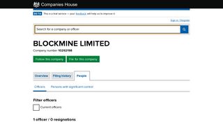 BLOCKMINE LIMITED - Officers (free information from Companies ...