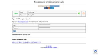 blockstarplanet login - free accounts, logins and passwords