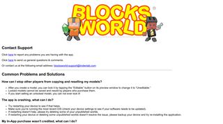 Blocksworld - Contact Support - Linden Lab