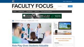 Faculty Focus | Higher Ed Teaching & Learning