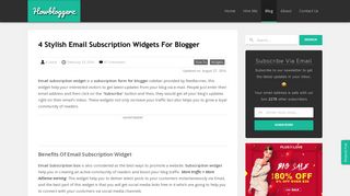 4 Stylish Email Subscription Widgets For Blogger - Howbloggerz