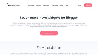 Engagement tools for Blogger | GetSiteControl