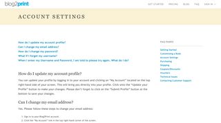 Account Settings – blog2print