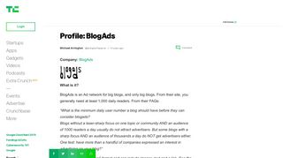 Profile: BlogAds | TechCrunch