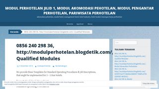 0856 240 298 36, http://modulperhotelan.blogdetik.com/, Qualified ...