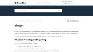Blogger – DreamHost