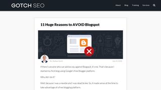 11 Huge Reasons to AVOID Blogspot | Gotch SEO
