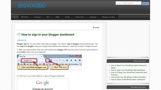 How to sign in your blogger dashboard